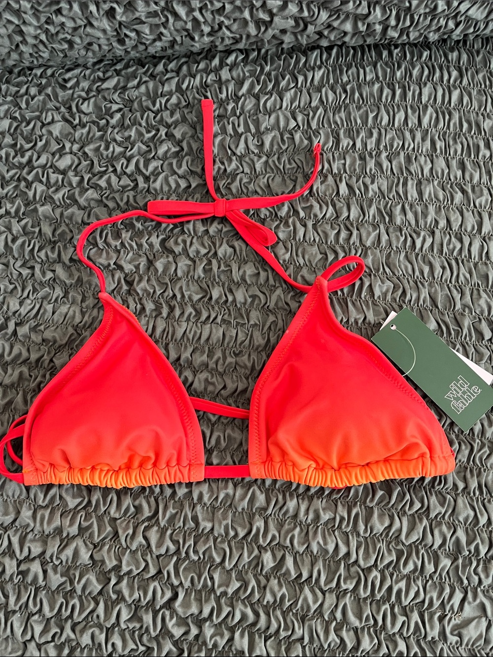 Wild Fable Red to Orange Ombre Triangle Bikini Top